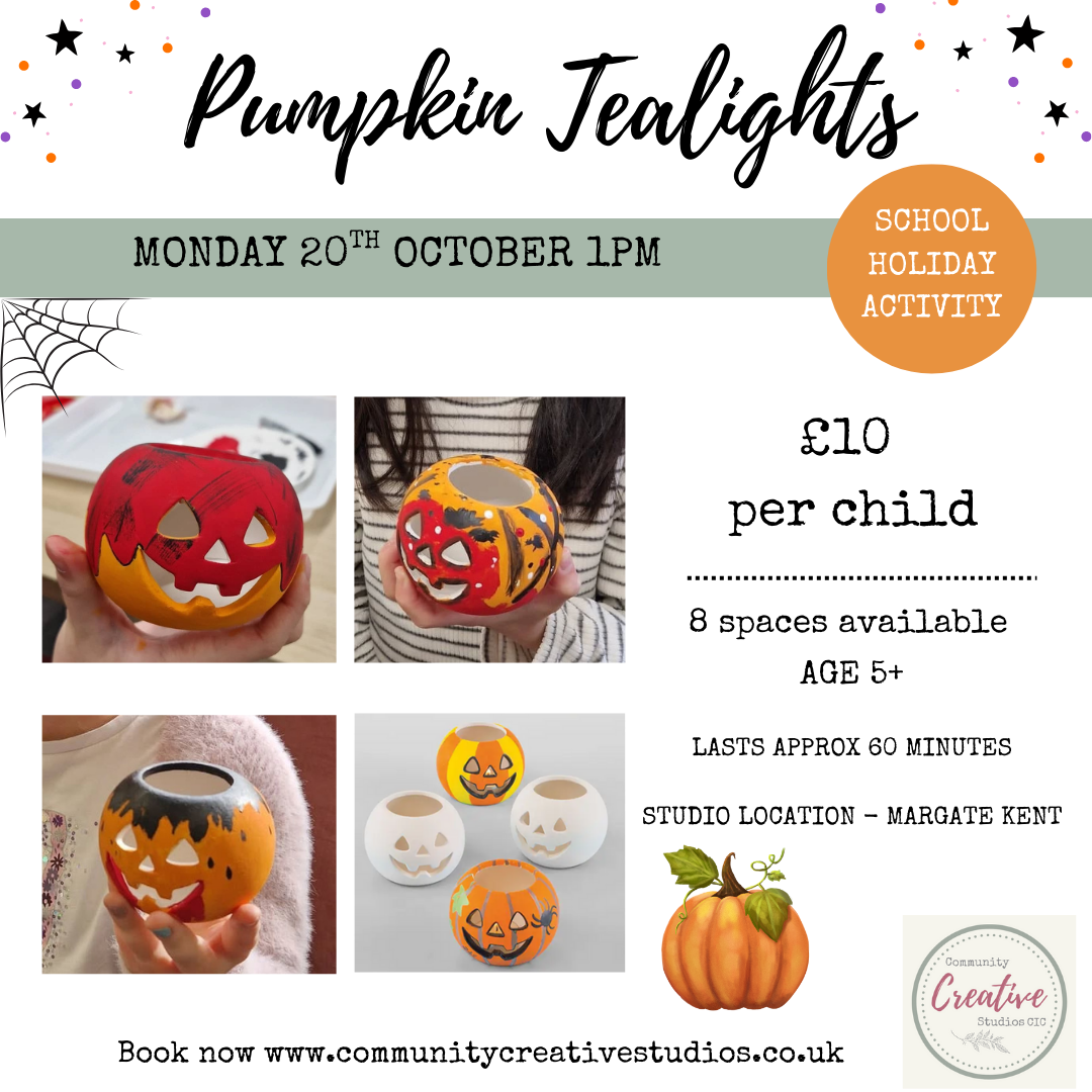 Half Term - Paint a Pumpkin Tealight