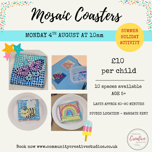 Summer Holiday Class - Mosaic Coasters