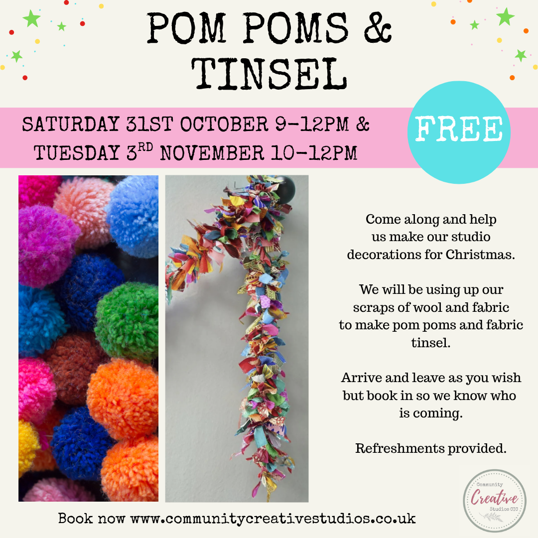 Pom Poms & Fabric Tinsel Community Project