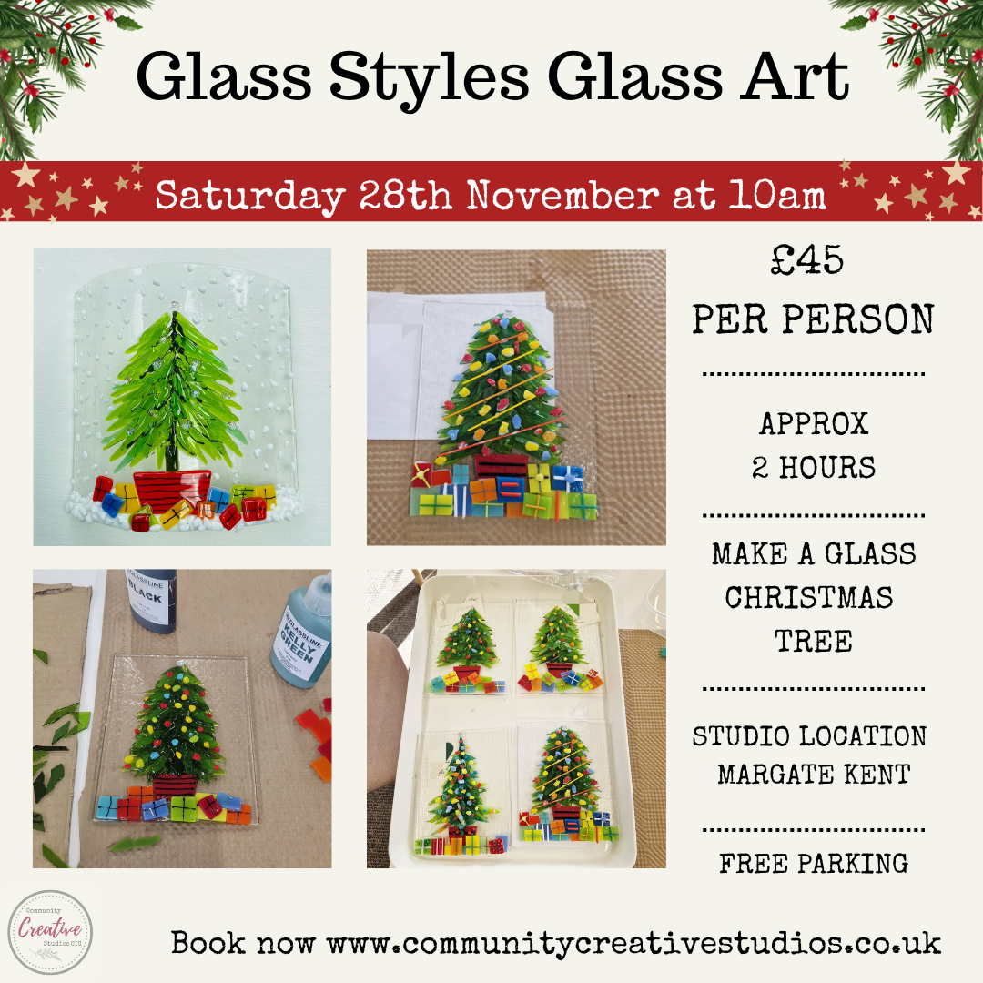 Glass Art Workshop by Marion Styles - Christmas Trees