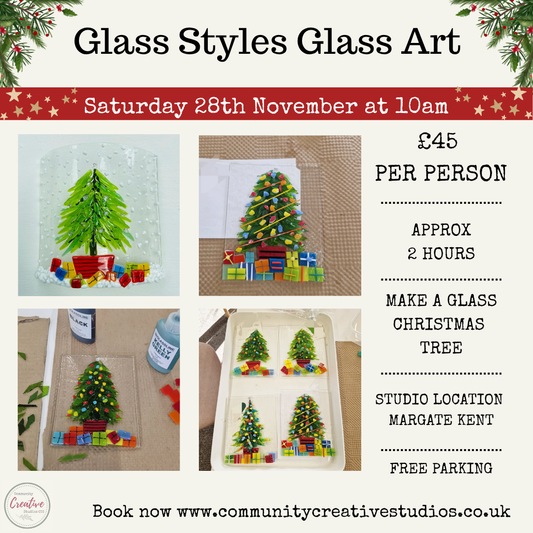 Glass Art Workshop by Marion Styles - Christmas Trees