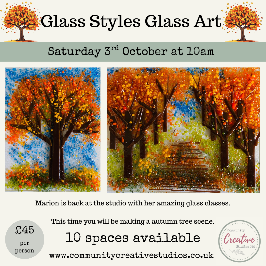 Glass Art Workshop by Marion Styles - Autumnal Trees
