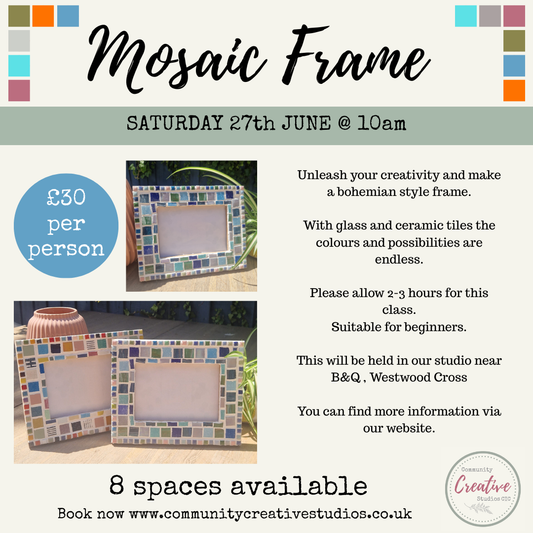 Bohemian Style Mosaic Frame Class