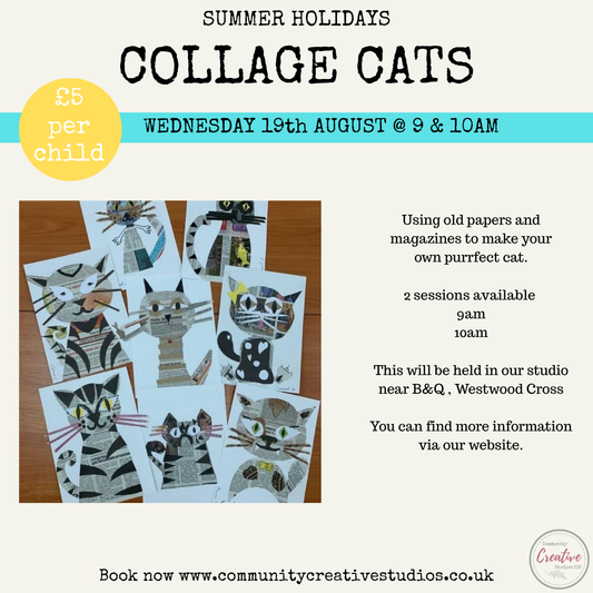 SUMMER HOLIDAYS - COLLAGE CATS