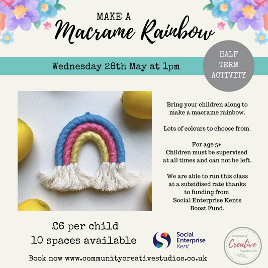 Half Term Class - Make A Macrame Rainbow