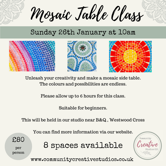 Mosaic Table Class